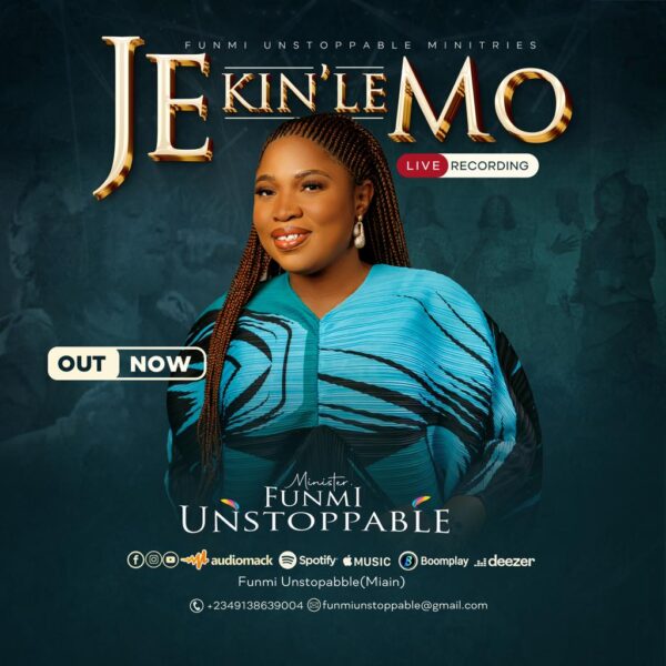 Anointed gospel music minister and praise/worship leader, Funmi Unstoppable starts the new year, 2024 with a brand-new song titled “Je Kin Le Mo.”